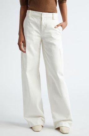 Vince Utility Cotton Twill Cargo Pants in Off White at Nordstrom Rack, Size 16 (Similar To 14W-16W)