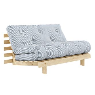 Karup Design Roots Schlafsofa, 140 x 200 cm, Kiefer natur / beach blue