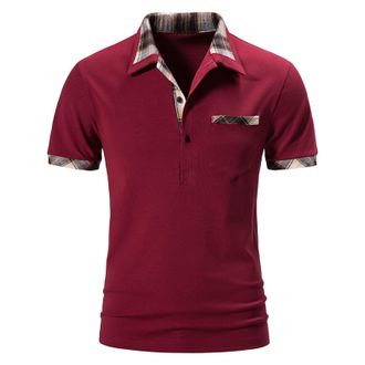 Generic Polo Shirts for Men Short Sleeve Tee Tops Men Spring Shirt Leisure Sports Tactics Wicking Cotton Tee Lapel Pockets Short Sleeve Top for Work Business 