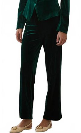 Skies Are Blue Clothing Meet Me Under The Mistletoe Pant In Hunter Green