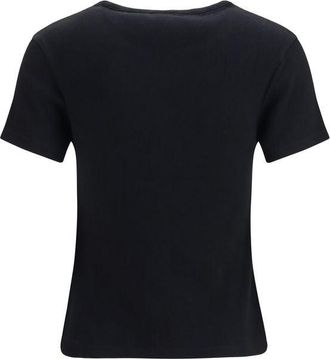 Off-white Logo-Embroidered Cotton T-Shirt - Black
