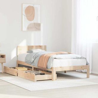 vidaXL Estructura De Cama Con Cajones Madera Maciza Pino 90x190 Cm Vidaxl