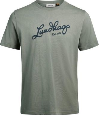 Lundhags J&auml;rpen Logo T-Shirt T-Shirt f&uuml;r Herren | grau/oliv