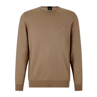 HUGO BOSS Truien & Vesten, Heren, Beige, S, Wol, Botto-L Trui