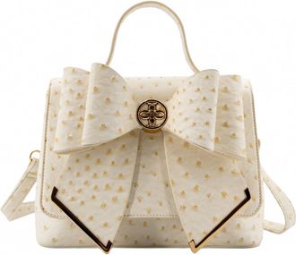 Like Dreams Womens Lisette Bow Crossbody Bag In Ivory
