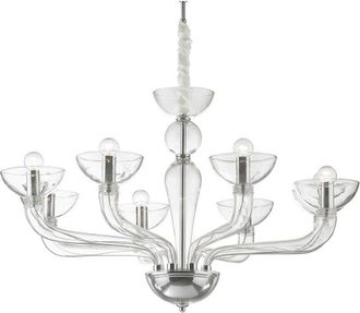 Ideal Lux Ideal Lux - Casanova - 8 Light Multi Arm Chandelier Clear Glass, E14