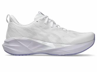 Asics Womens Novablast 5 Running Shoes In White/lilac Hint