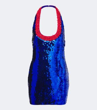 Retrof&ecirc;te Retrof&ecirc;te Lunexa embellished halterneck minidress
