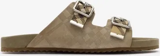 Burberry Check Suede Urchin Sandals