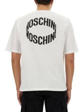Moschino Logo Cotton T-Shirt - White