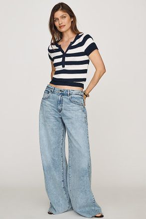 ASKK NY Sloop Mid-Rise Wide-Leg Jeans
