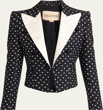 Valentino Garavani Polka-Dot Tailored Blazer