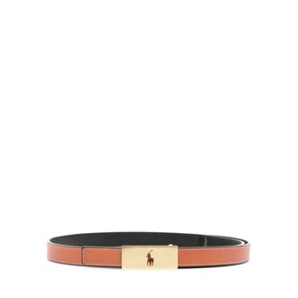 Ralph Lauren Belts, female, Brown, Size: L Reversible Vachetta Leather Belt