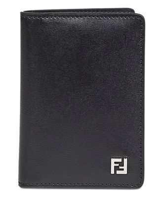 Fendi FF logo-plaque card holder - men - Calf Leather - One Size - Black