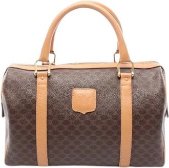 Celine Pre-owned Macadam Coated Canvas Tote Bag - Dames - Vintage Handtas - Bruin - ONE Size - Leer - Vintage