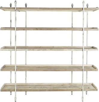 DKD Home Decor Estanter&iacute;a Dkd Home Decor 190 X 40 X 200 Cm Abeto Natural Metal Blanco 40 % Metal 8424002061784 S3044213 Dkd Home Decor