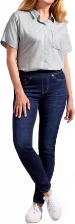 Tribal Audrey Pull-On Full Length Jegging Pant In Deep Ocean