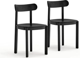 HOMN Pack 2 sillas de comerdor negro