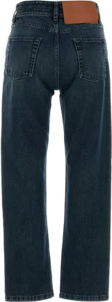 Jil Sander Womens High-Waist Denim Jeans Navy Cotton