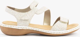 Rieker 659c7-81 Womens Sandals White Leather - Size UK 6.5