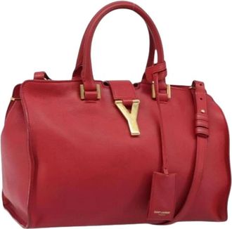 Saint Laurent Pre-owned Handbags, female, Red, Size: ONE SIZE Pre-owned Vintage Shoulder Bag