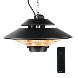 Alpina Gs-1500 Riscaldatore A Infrarossi 1500w Per Uso Interno Ed Esterno Con Telecomando Certificato Ip44, Montaggio A Soffitto, Diametro: 42,5 X 12,5 Cm, N