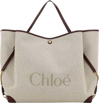 Chlo&eacute; Beige Clover Large Tote