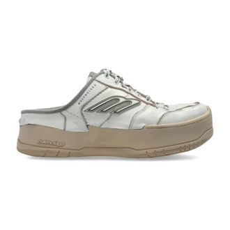 Balenciaga Hamptons Plat Platform Mules - Dames - Schoenen - Beige - Maat: 40 EU Leer