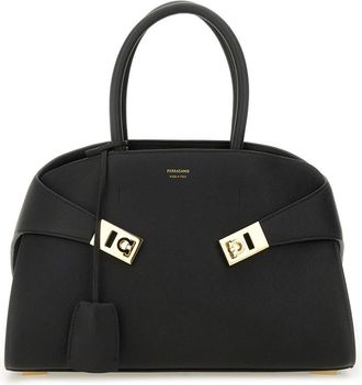 Ferragamo Womens Tote Bag Hug Black Handbags Hand