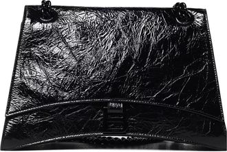Balenciaga Tassen, Dames, Zwart, ONE Size, Crush Chain Bag M