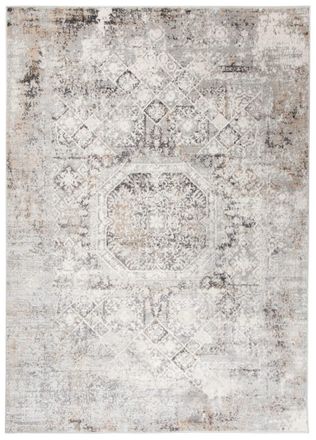 Tapiso Alfombra para sal&oacute;n comedor vintage marr&oacute;n crema gris 160x220