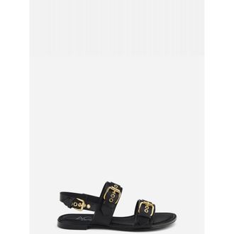 AGL Summer Multi Buckles Sandal in Black Nappa at Nordstrom, Size 39.5