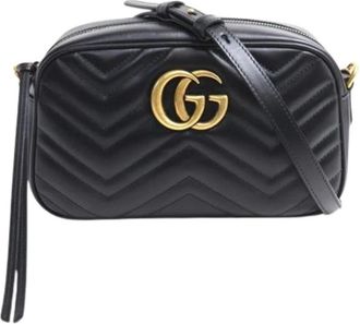 Gucci Pre-owned Schoudertas - Dames - Vintage Schoudertas - Zwart - ONE Size - Leer - Vintage