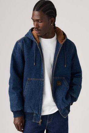 Levi's Potrero Hoodie Jacket - Men - 2XL - Dark Wash / Turn Me Up Hoody