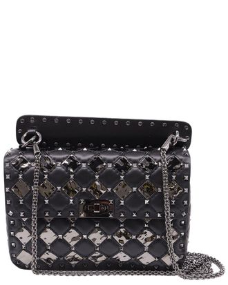 Valentino Rockstud Spike.It With Metal Rhombus Detail Shoulder Bag (Authentic Pre-Loved)
