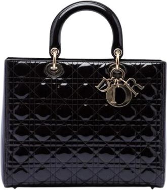 Dior Pre-owned Lady Dior - Dames - Vintage Handtas - Zwart - ONE Size - Leer - Vintage