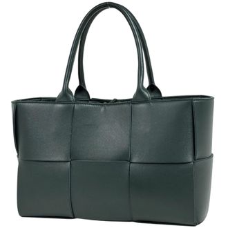 Bottega Veneta Green Leather Tote Bag (Pre-Owned)