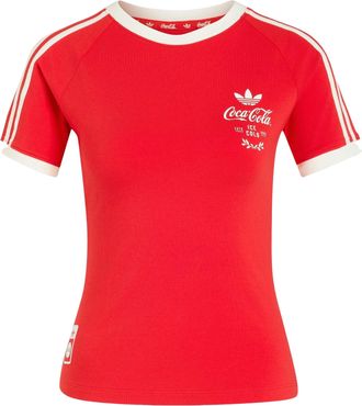 adidas (WMNS) adidas x Coca-Cola 3-Stripes Tee Asia Sizing Vivid Red KY7558