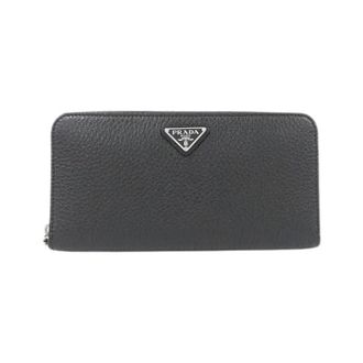 Prada Pre-owned Vit.Daino Triang Long Wallet - - Pre-owned - Donna - Nero - ONE SIZE