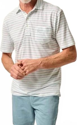 Johnnie-O Matthis Stripe Polo Top In White