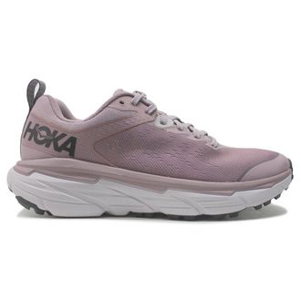 Hoka One One Hoka Challenger ATR 6 Textile Synthetic Womens Lace Up Trainers - Elderberry Lilac Marble - Size:UK 4.5