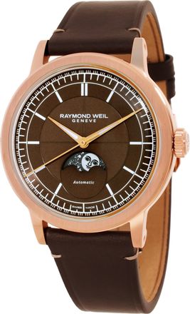 Raymond Weil Millesime Automatic Moon Phase Brown Dial Mens Watch 2945-PC5-70001