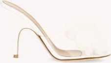 Gianvito Rossi Igea Mules in White Tpu at Nordstrom, Size 38.5
