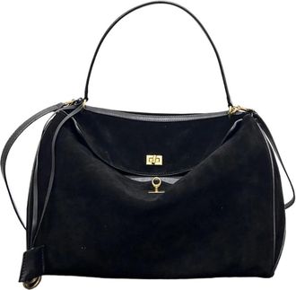 Generic Tote Bag, Compatible For Women Frosted Cowhide Large Capacity Simple Shoulder Handbag(Matte black)