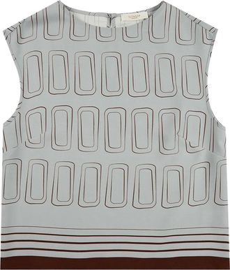 Glanshirt geometric top - women - Viscose - 44 - Blue