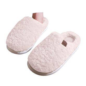 Generic Slippers for Women House Shoes Memory Foam Fuzzy Slipper Womens Slip On Bedroom Shoes Indoor Outdoor Plush Lined Winter Warm Platform Soft Anti-Slip F