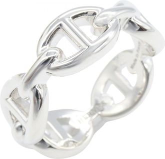Herm&egrave;s Silver Silver 925 Band Ring (Pre-Owned)