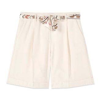Oltre Bermuda con cintura fantasia - - Shorts - Donna - Bianco - S