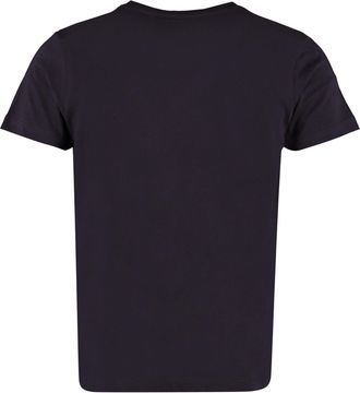 K-Way Mens Logo Print Cotton T-Shirt Blue T-Shirts And Polos