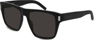 Saint Laurent Eyewear Occhiali da soleb con montatura squadrata - Nero